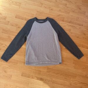 Eddie Bauer Men’s Color block Long sleeve Pullover Sweater Gray Size M